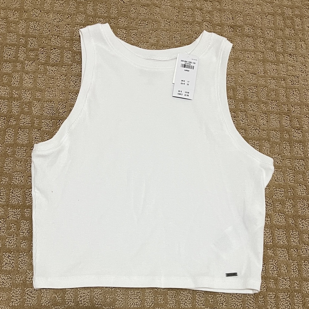NEW Holister White short Sleeveless Tank Top